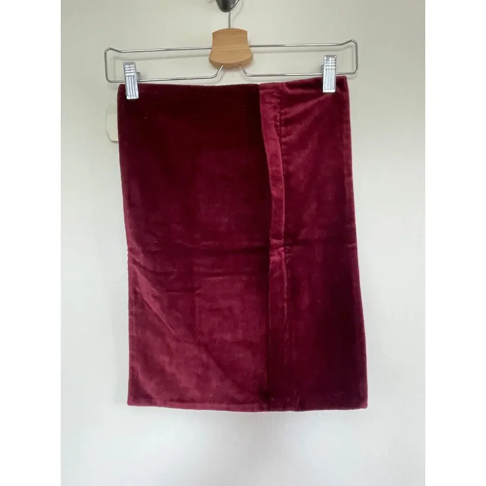 MANGAL EXPORTS vintage burgundy red velvet beaded Made in India pillow case sham